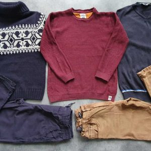 Elegánsabb téli átmeneti kollekció Zara, Reserved márkákkal 11-12 éveseknek, 146-152 méretben: 2 nadrággal és 3 pulcsival