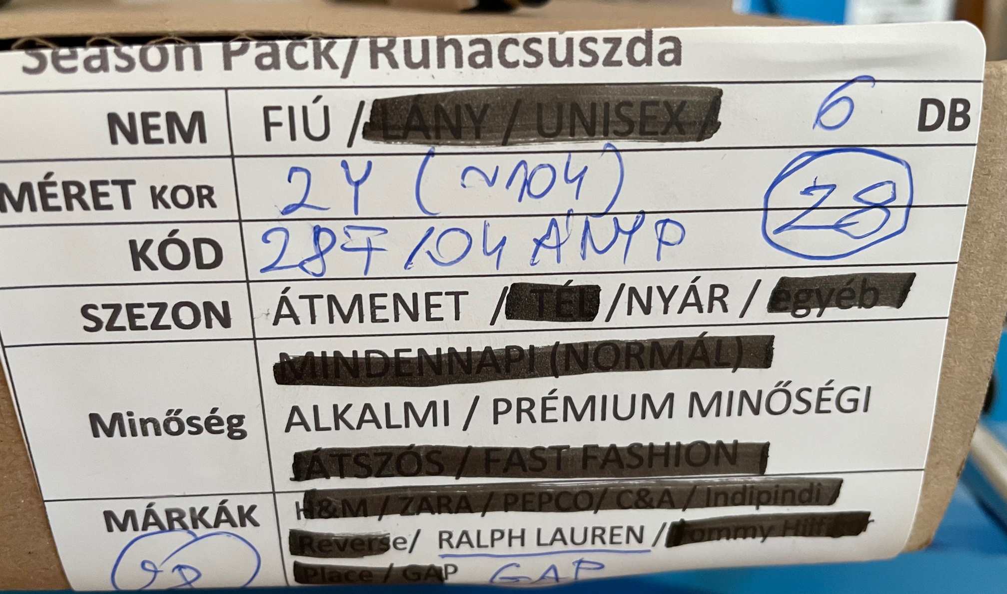 Prémium RL és GAP kollekció - 98 fiú - Image 2