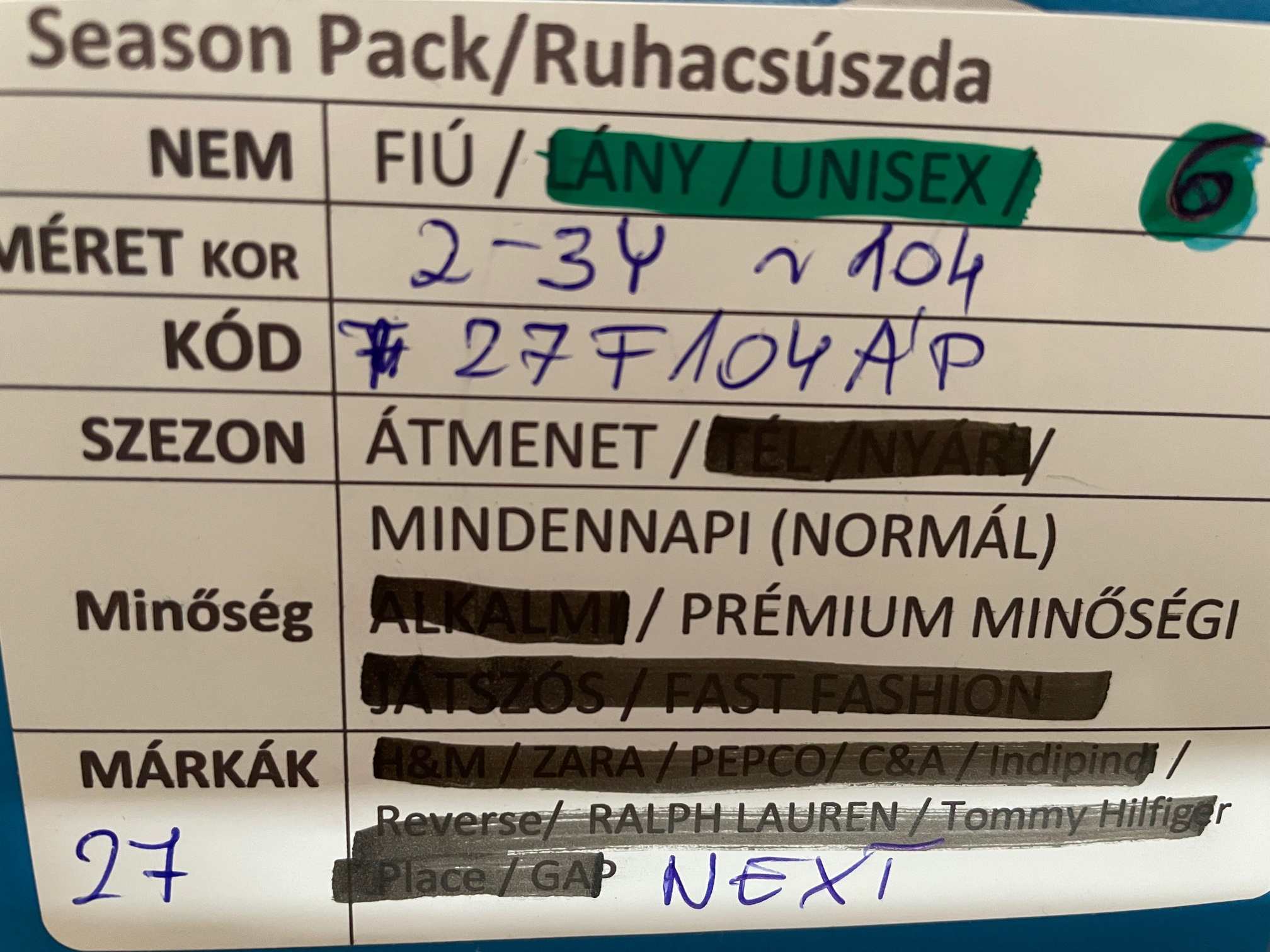 Szezonfüggetlen Prémium Next kollekció - 98/104 fiú - Image 6