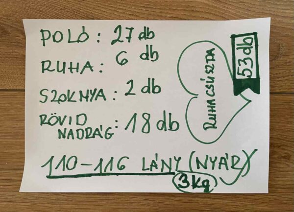 18836 Fiú/Lány: 	  Lány Méret: 	  110 116 Szezon: 	  Nyári Minőség: 	  Normál  Testalkat: 	  Átlagos - Image 7