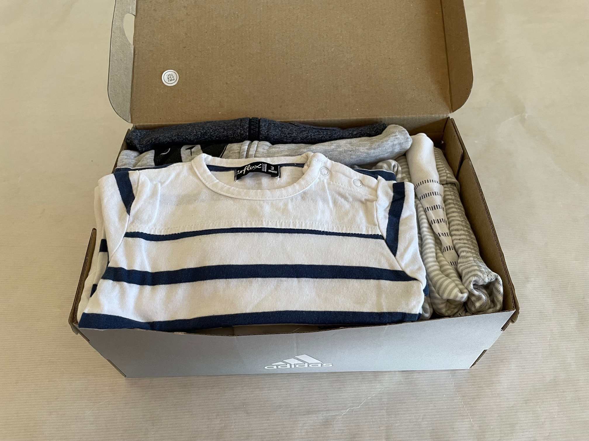 Kék-fehér-szürke-csíkos kollekció - 56/62 fiú - Image 3