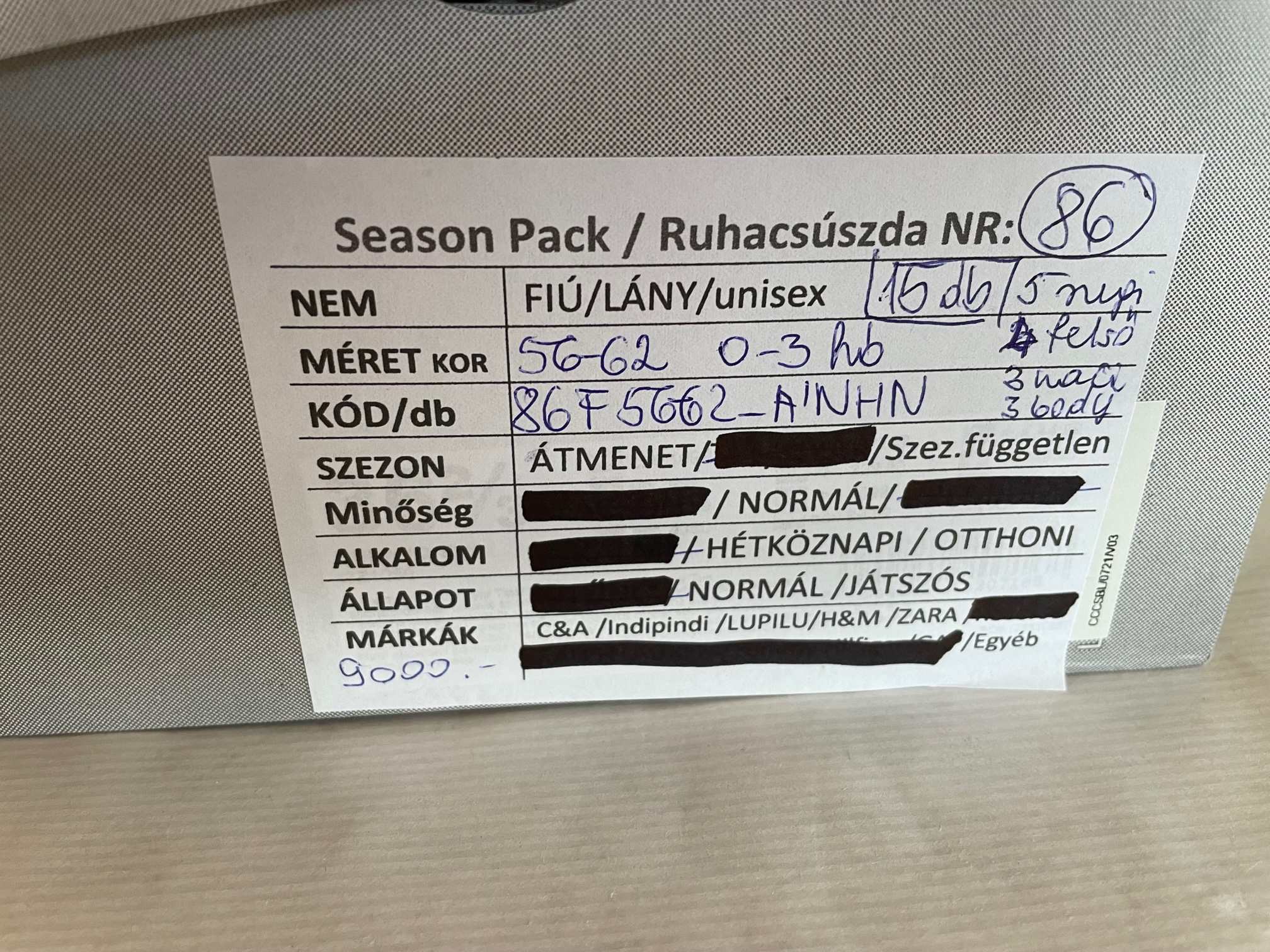 Kék-fehér-szürke-csíkos kollekció - 56/62 fiú - Image 4